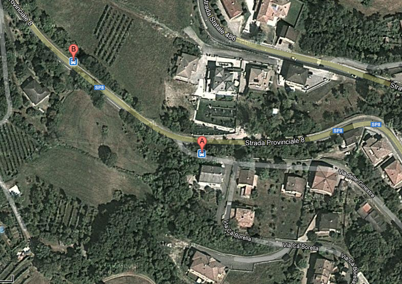 Località Borella, nel comune di Toano (google maps)